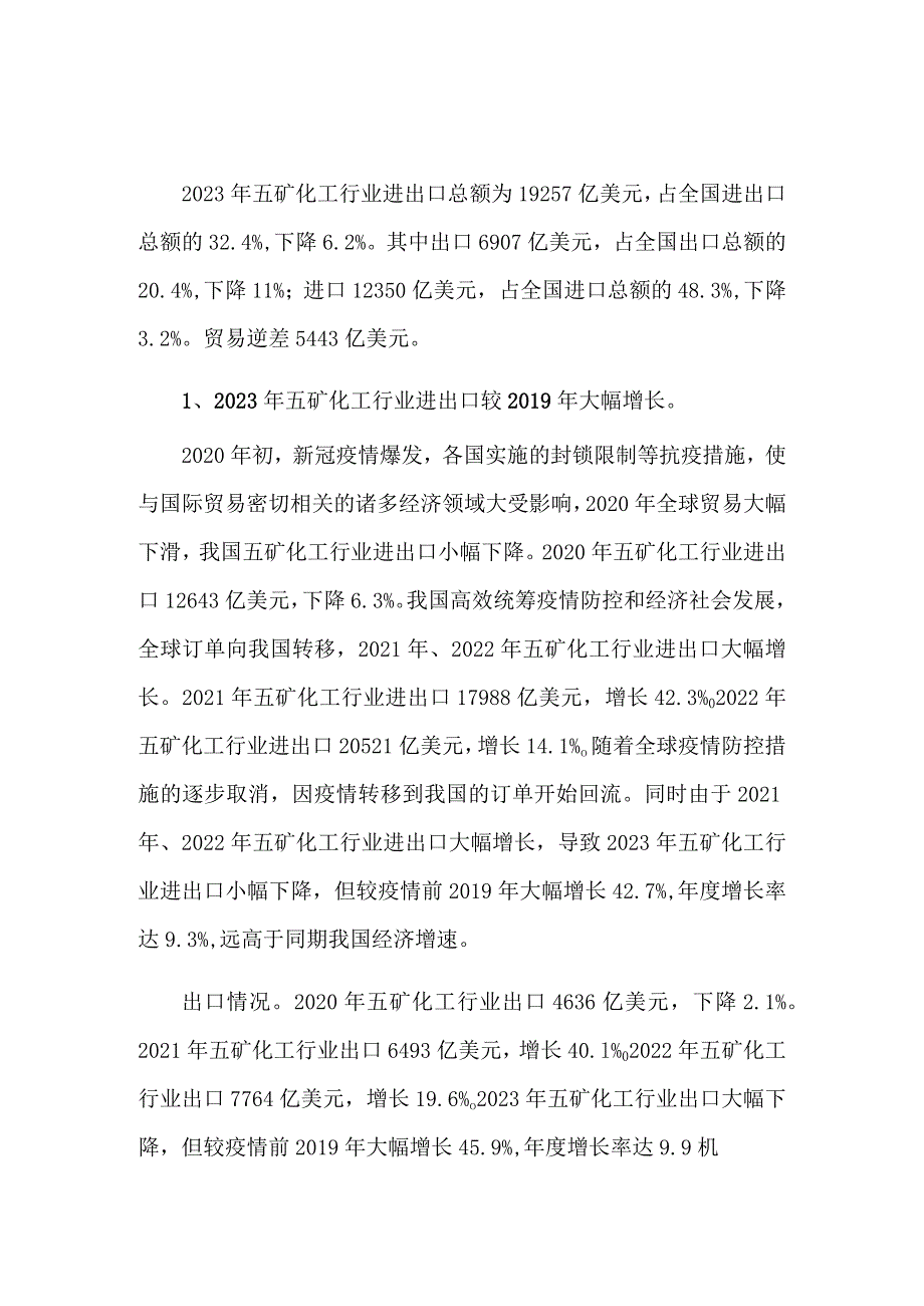 2023年中国五矿化工行业分析报告.docx_第1页