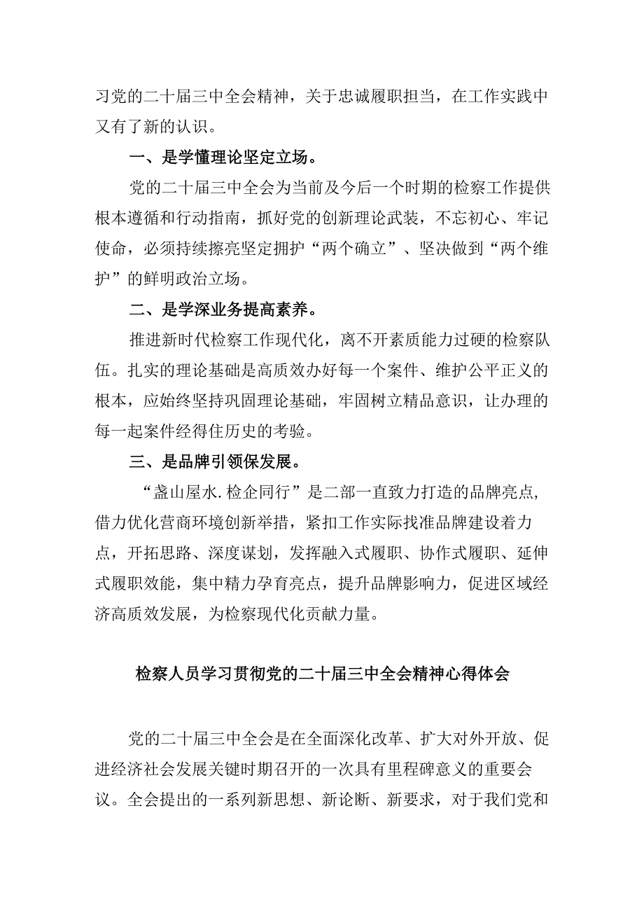 青年检察干警学习贯彻党的二十三中全会精神心得体会范本8篇（最新版）.docx_第3页