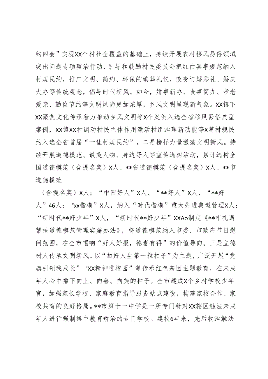在2024年全省农村精神文明建重点工作推进会上的汇报发言县在农村精神文明建设座谈调研会上的发言.docx_第3页