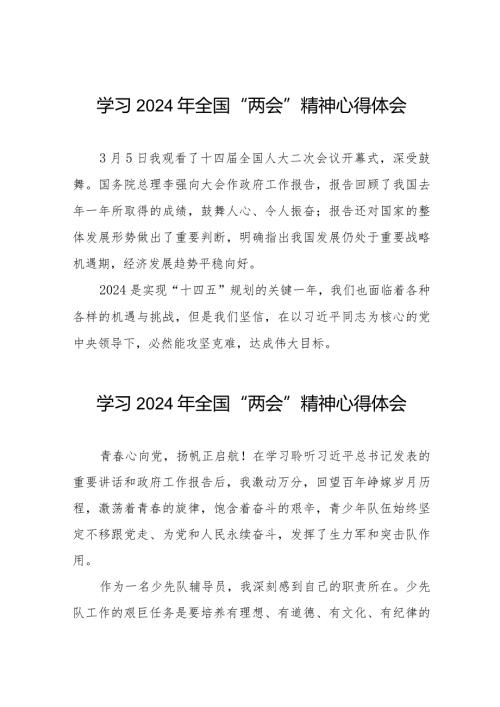 2024年两会精神的心得体会33篇.docx