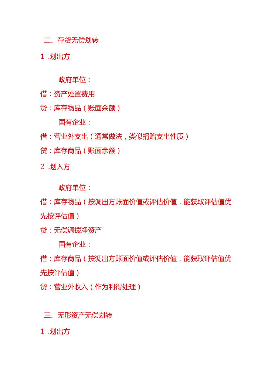 做账实操政府资产无偿划转的会计处理分录.docx_第3页