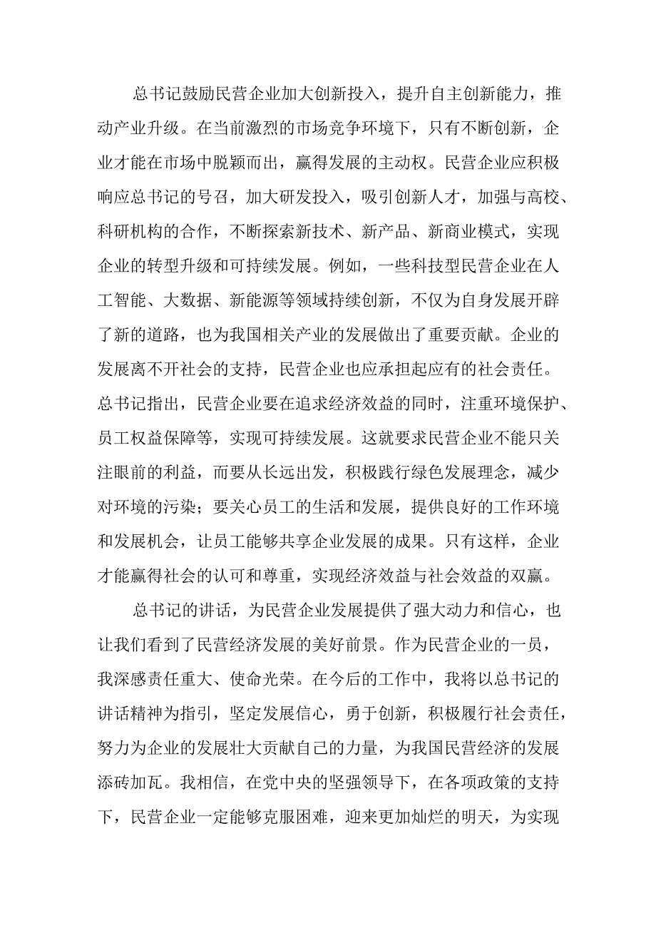 民营企业2025年学习民营企业座谈会个人心得体会 （11份）.docx_第3页