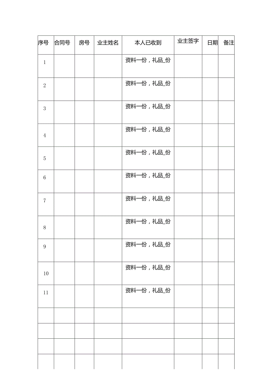 物业集团物业管理业主档案目录表.docx_第3页