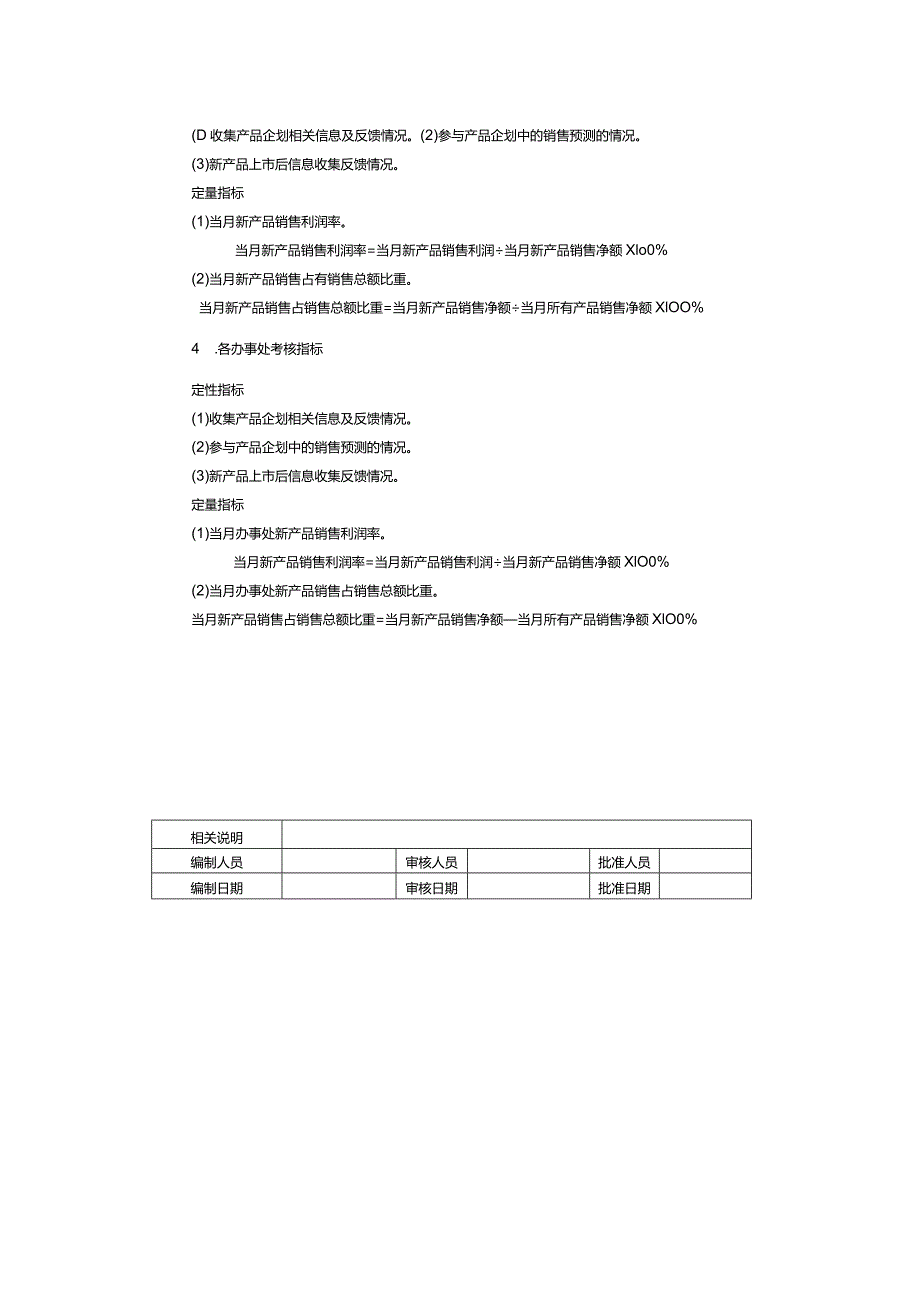 营销类考核产品管理考核和考核指标.docx_第2页