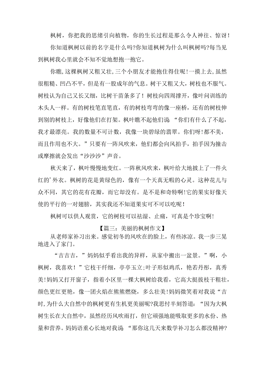 描写美丽的枫树作文600字（精选4篇）.docx_第2页