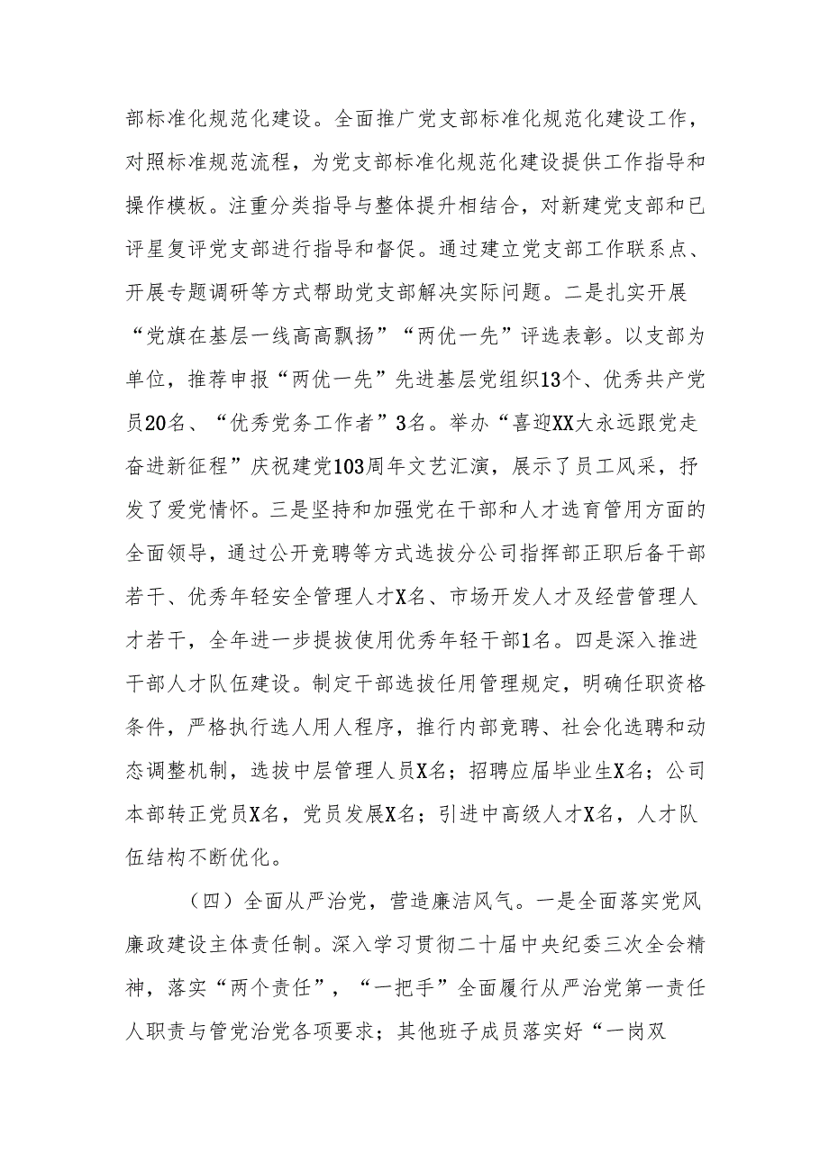国有企业（公司企业）2024党建工作总结及2025年工作计划.docx_第3页