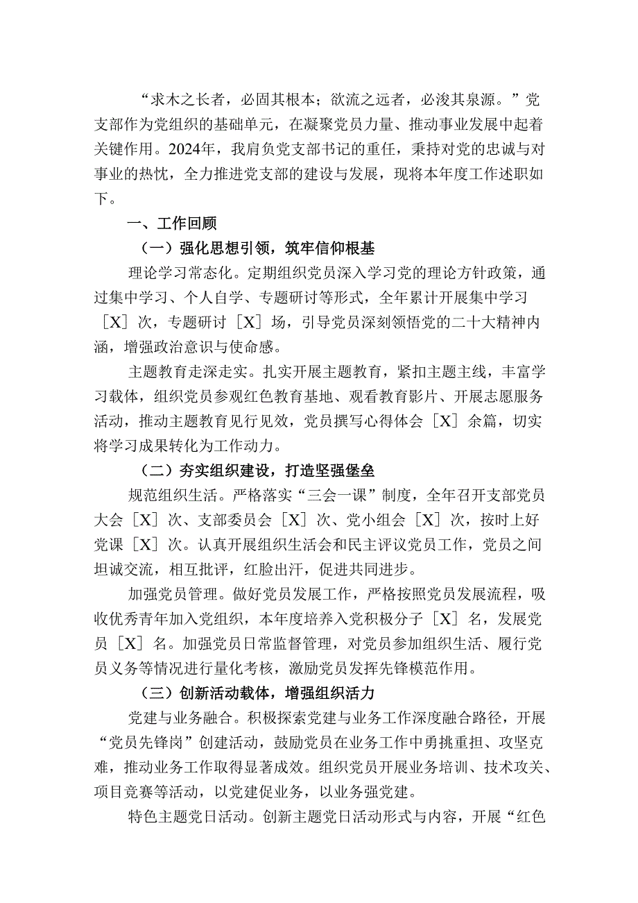 2024党支部书记述职报告【详细版】.docx_第2页