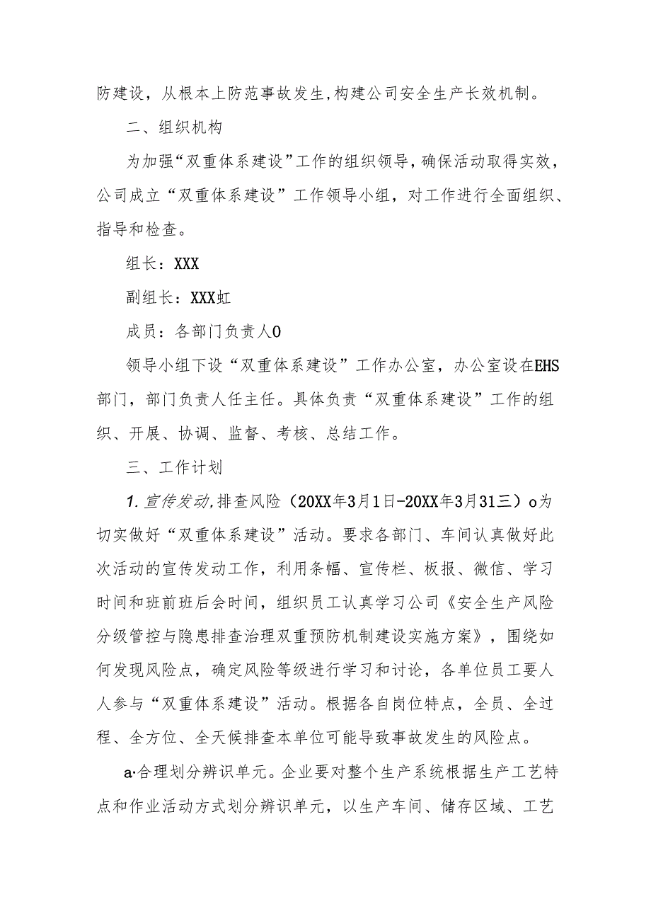 安全风险分级管控和隐患排查治理双重预防机制建设工作方案.docx_第2页