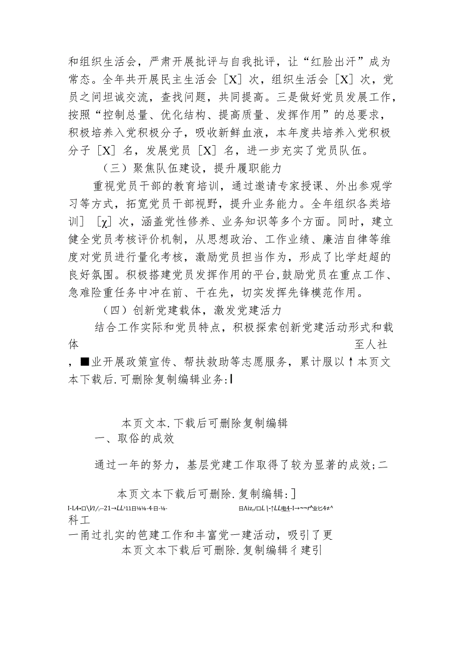 2024党支部书记抓基层党建工作总结报告（精选）.docx_第2页