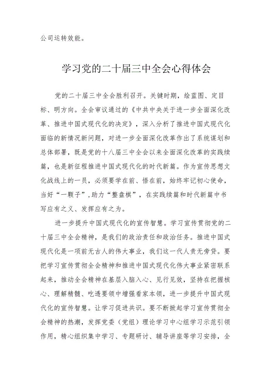 2024年学习学习党的二十三中全会个人心得感悟 （11份）.docx_第3页