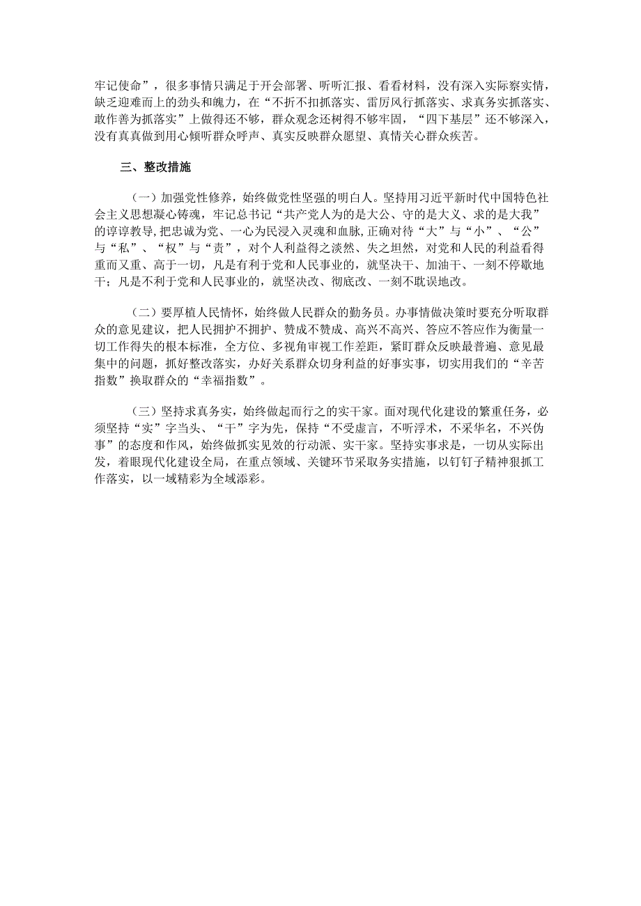 2024年县政府民主生活会个人发言提纲（四个带头）.docx_第3页