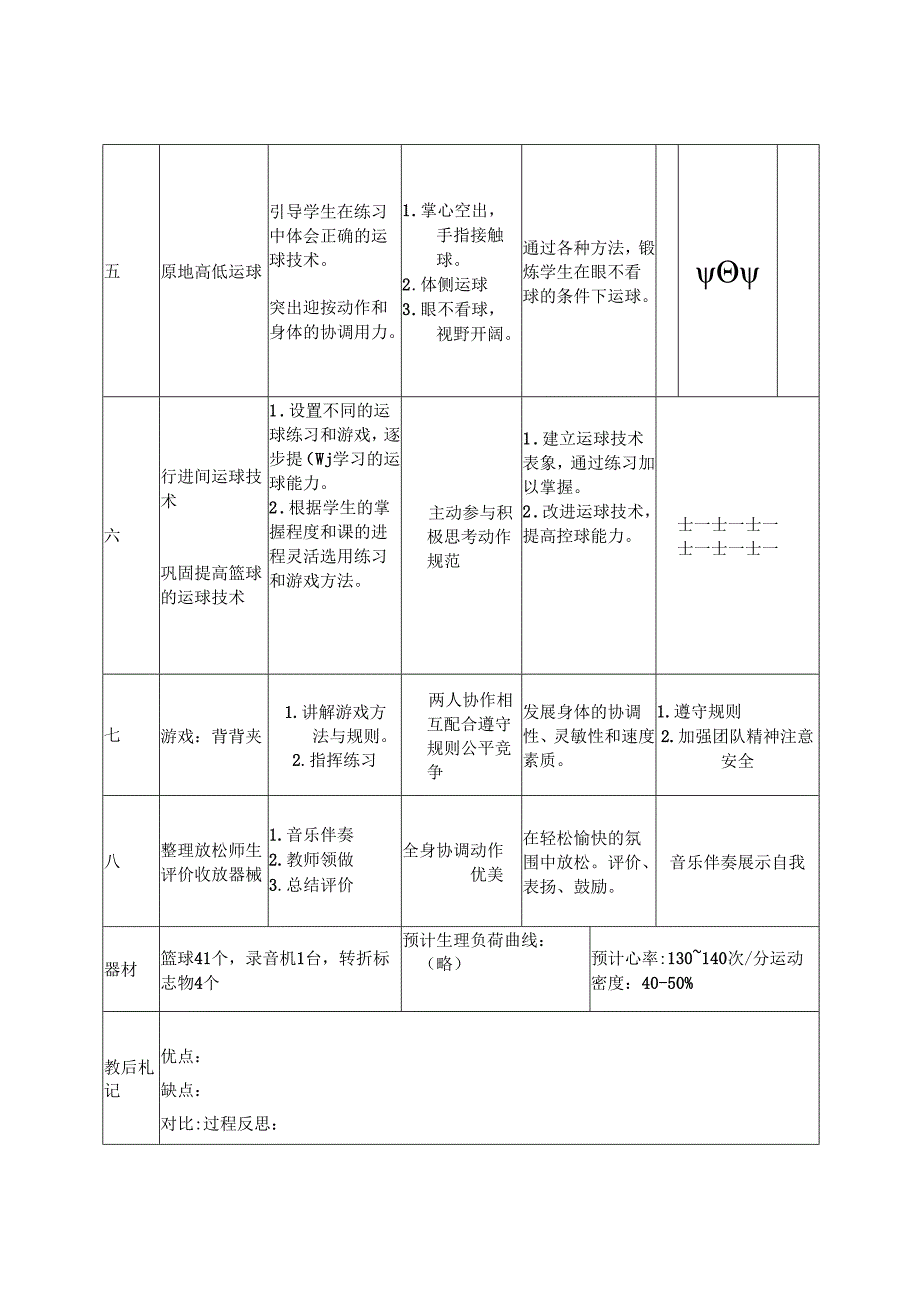 初中体育教学课件教学设计+篮球运球教案设计.docx_第2页