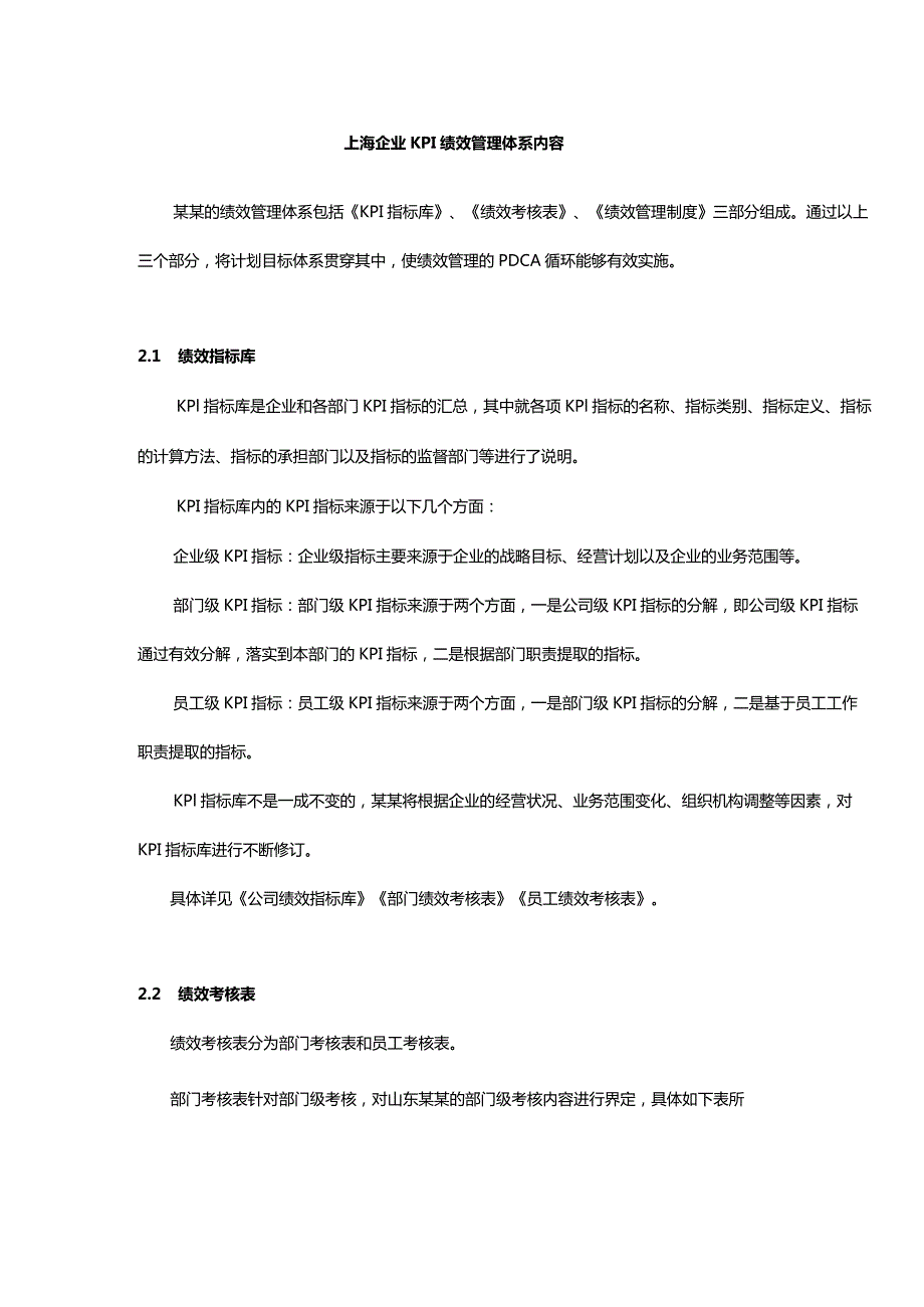 上海企业KPI绩效管理体系内容.docx_第1页