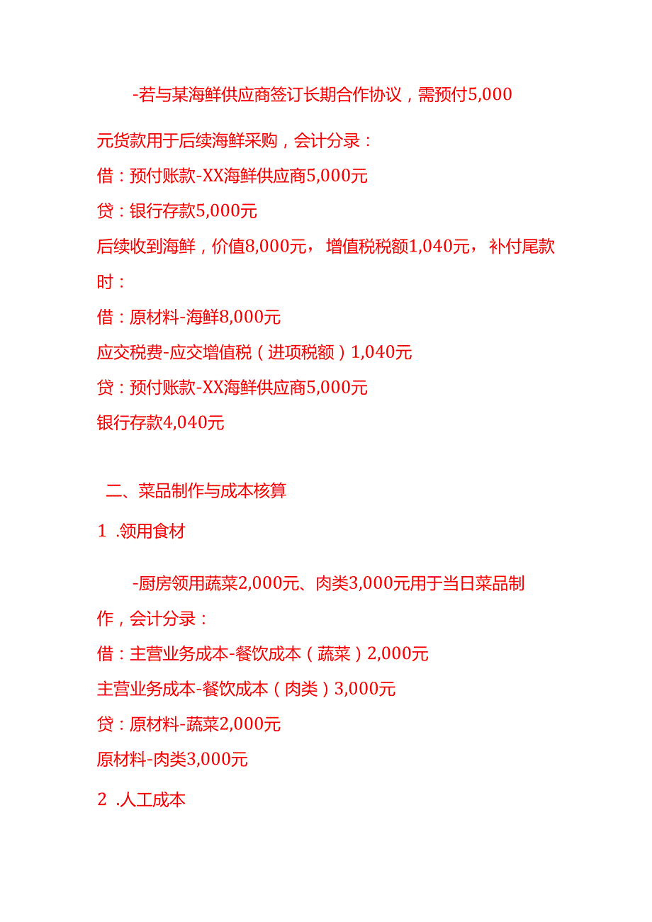 做账实操餐饮业的会计处理实例.docx_第2页