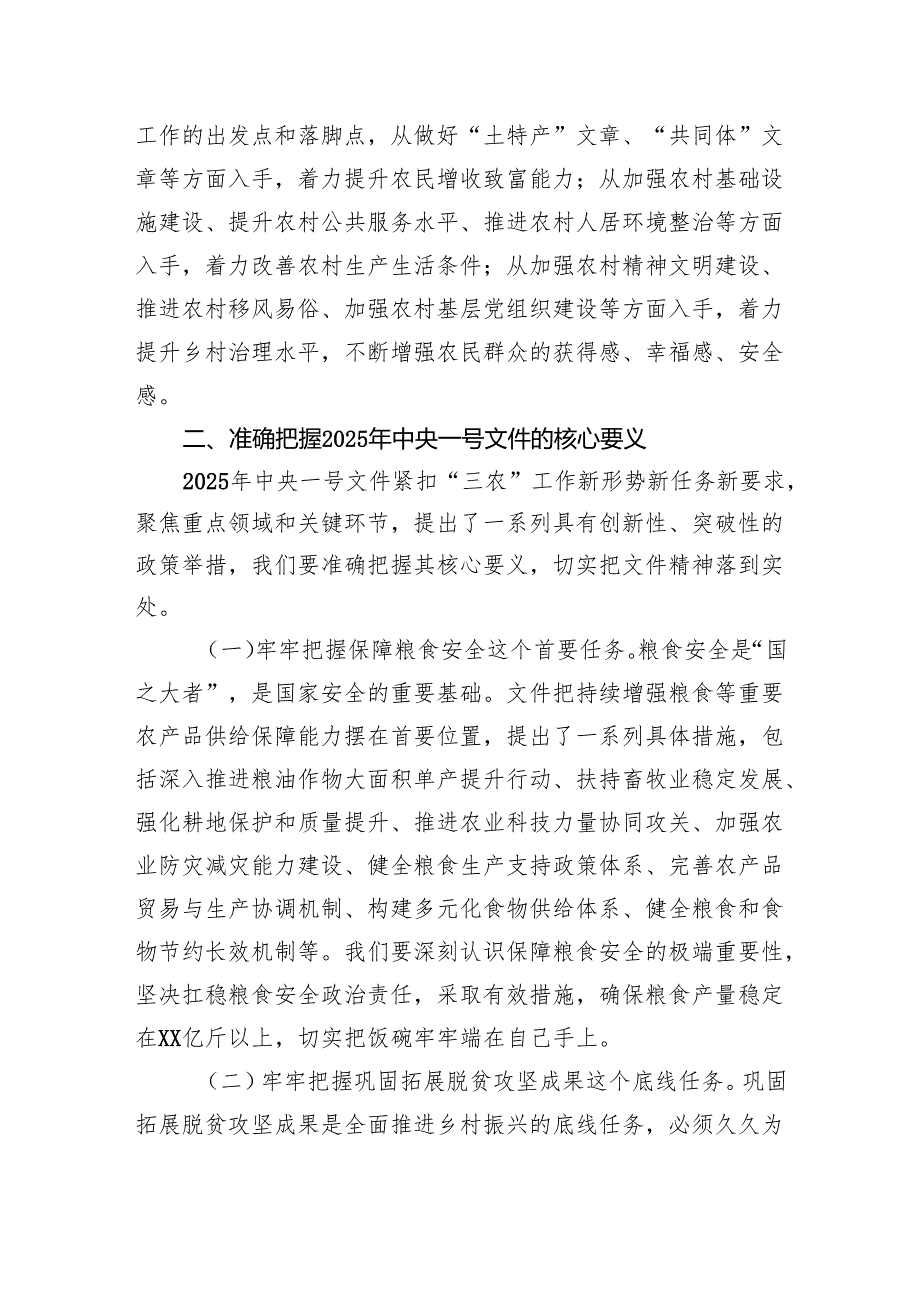 学习2025年中央一号文件精神研讨发言材料 5篇.docx_第3页