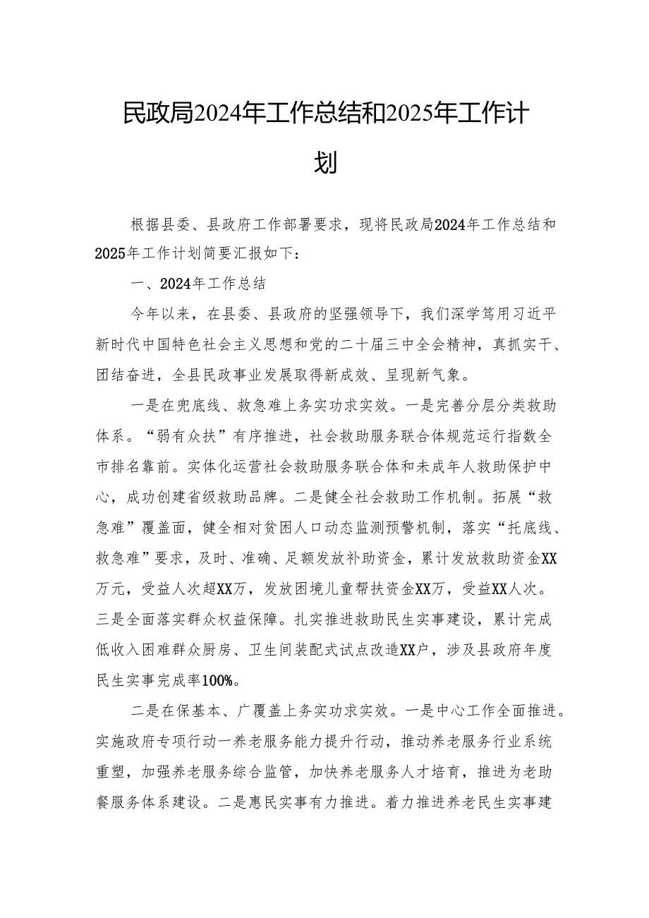 民政局2024年工作总结汇编（7篇）(1).docx_第2页