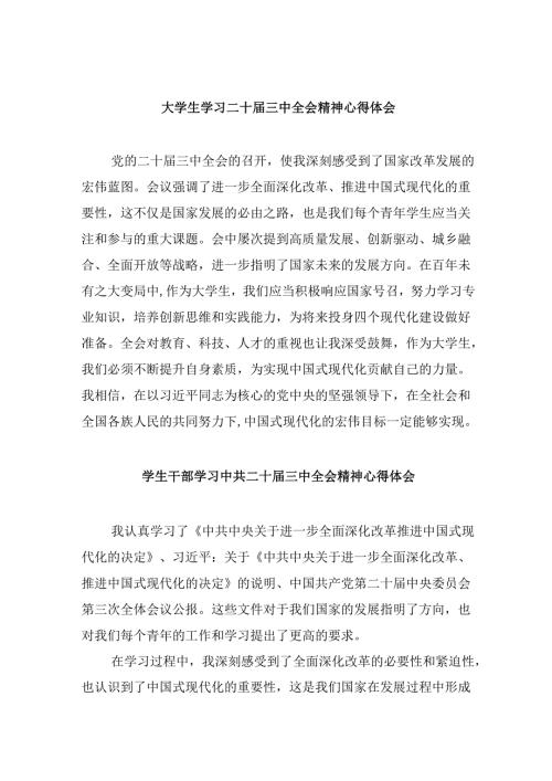 （11篇）大学生学习二十三中全会精神心得体会（精选）.docx