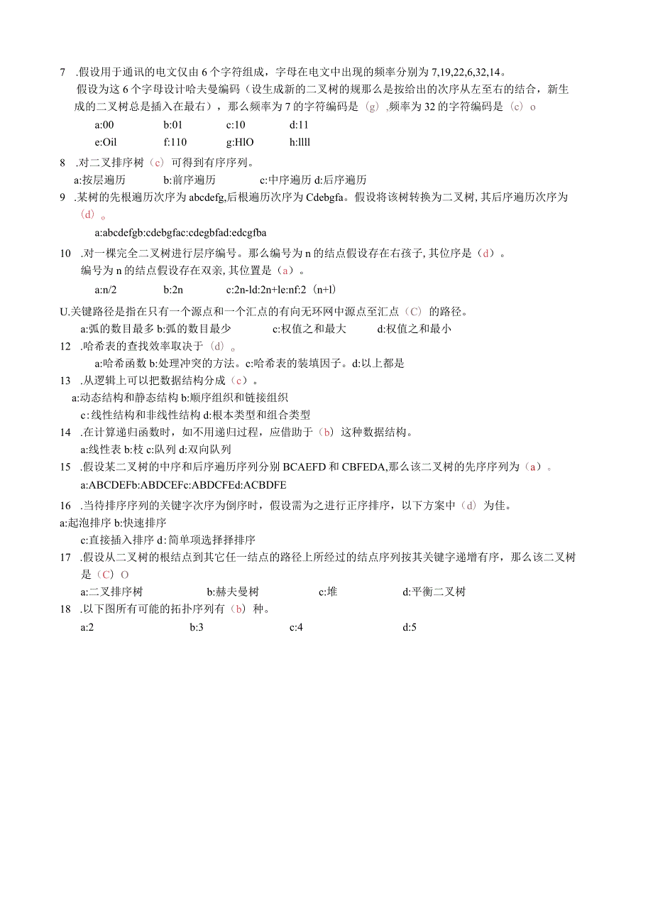 杭电数据结构复习卷答案.docx_第2页
