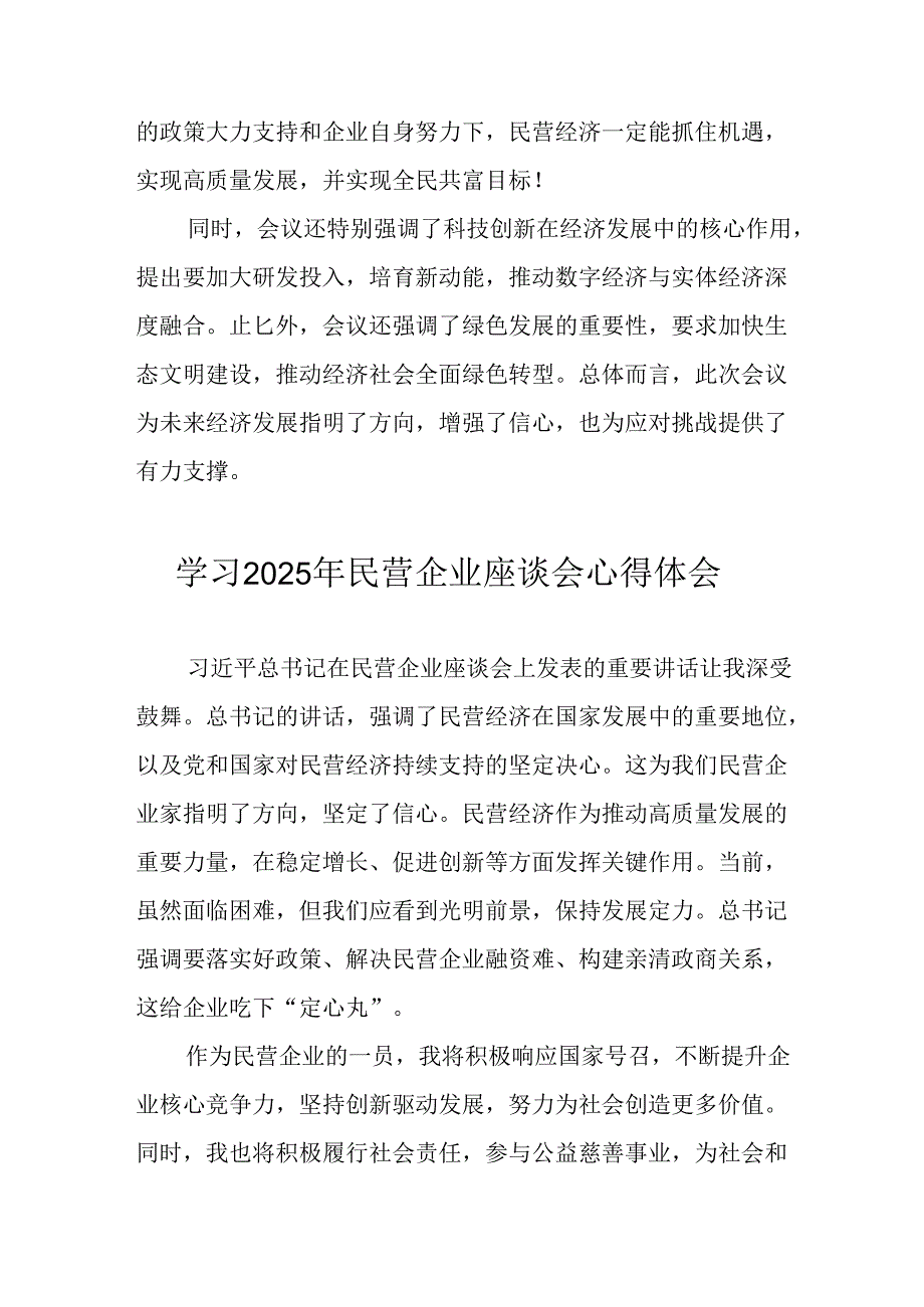 民营企业2025年学习《民营企业座谈会》个人心得感悟 （6份）60.docx_第2页
