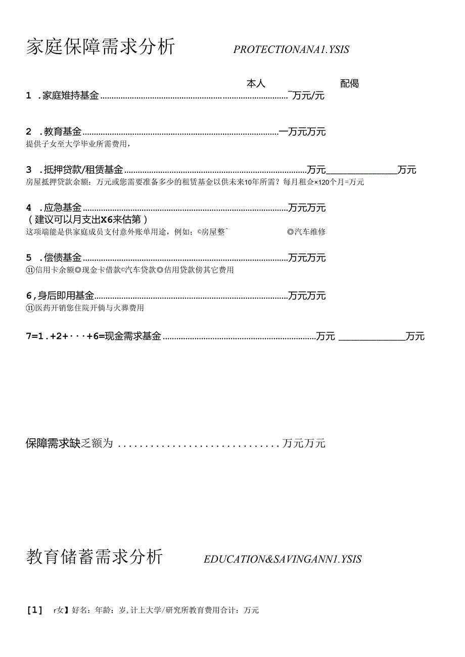 财务保险需求分析手册12页(1).docx_第2页