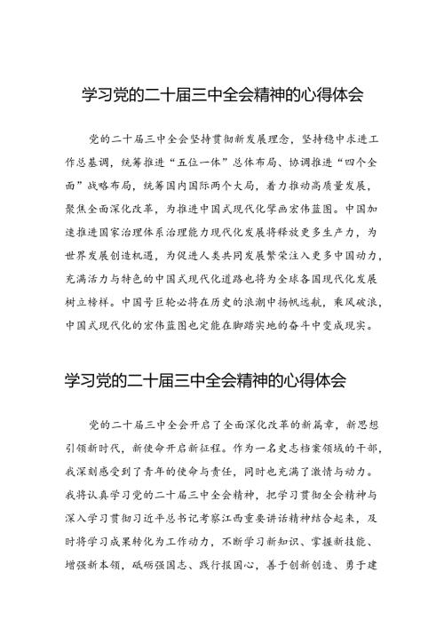 党员学习贯彻党的二十三中全会精神心得体会合集42篇.docx