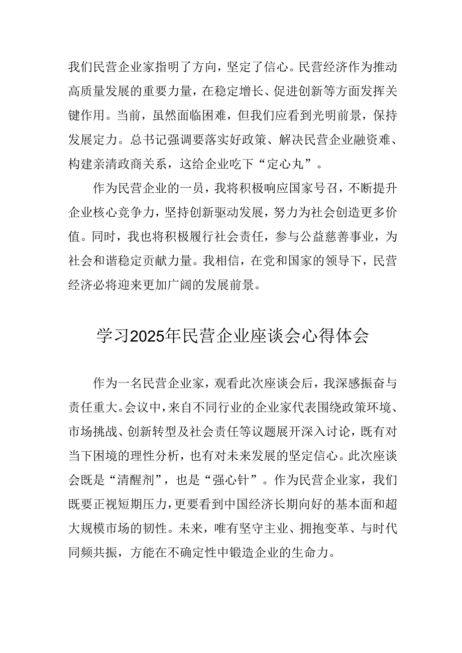 2025年私营企业学习民营企业座谈会个人心得体会 （合计6份）.docx_第3页