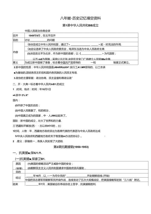 八年级下册复习资料【提纲】.docx
