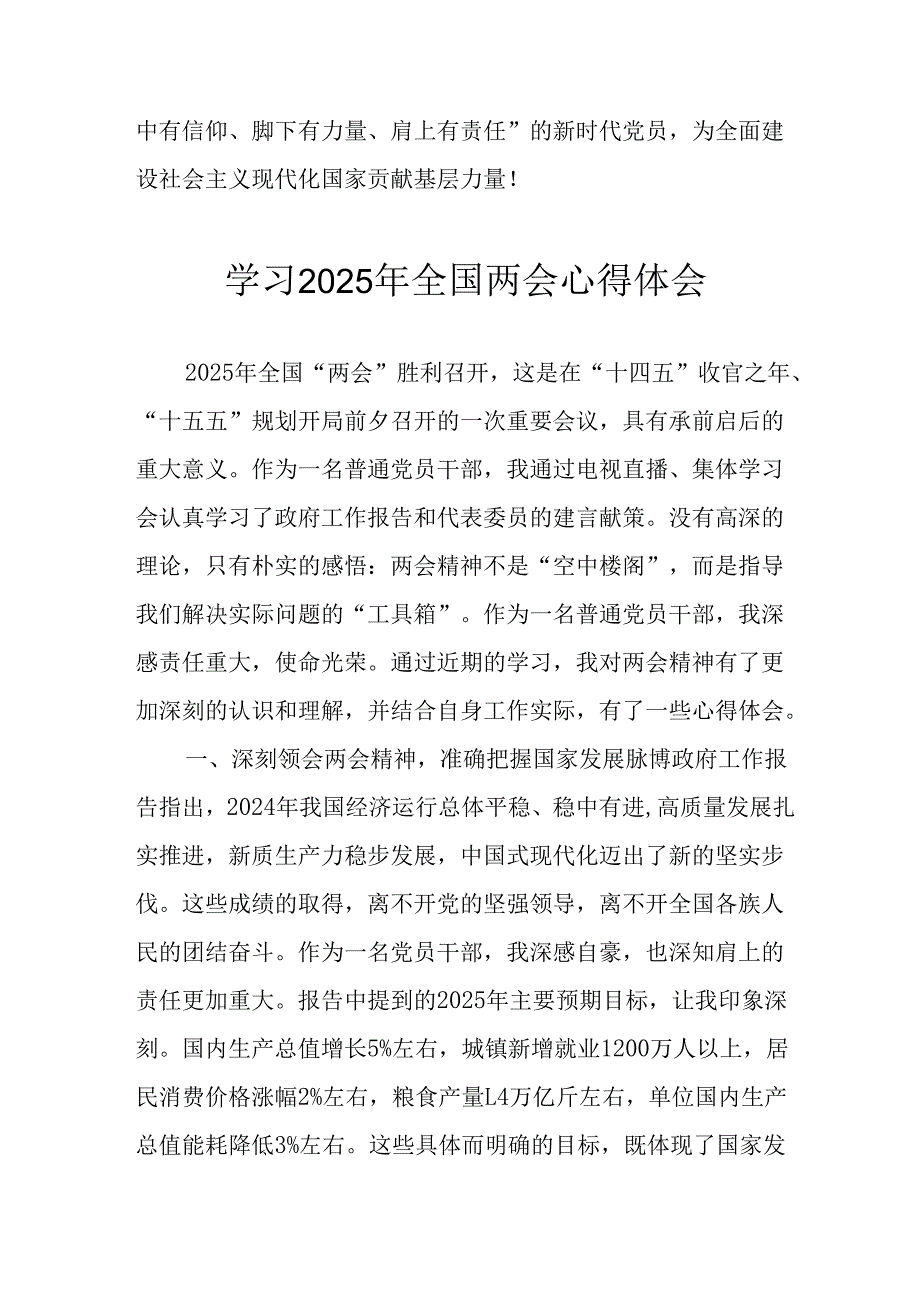 学习2025年全国两会精神心得体会 合计12份.docx_第3页
