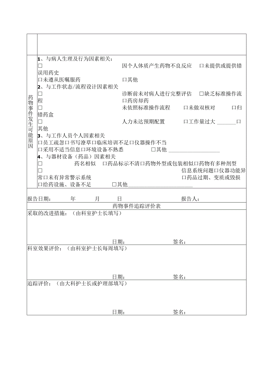 医疗机构护理（药物事件）报告表125.docx_第2页