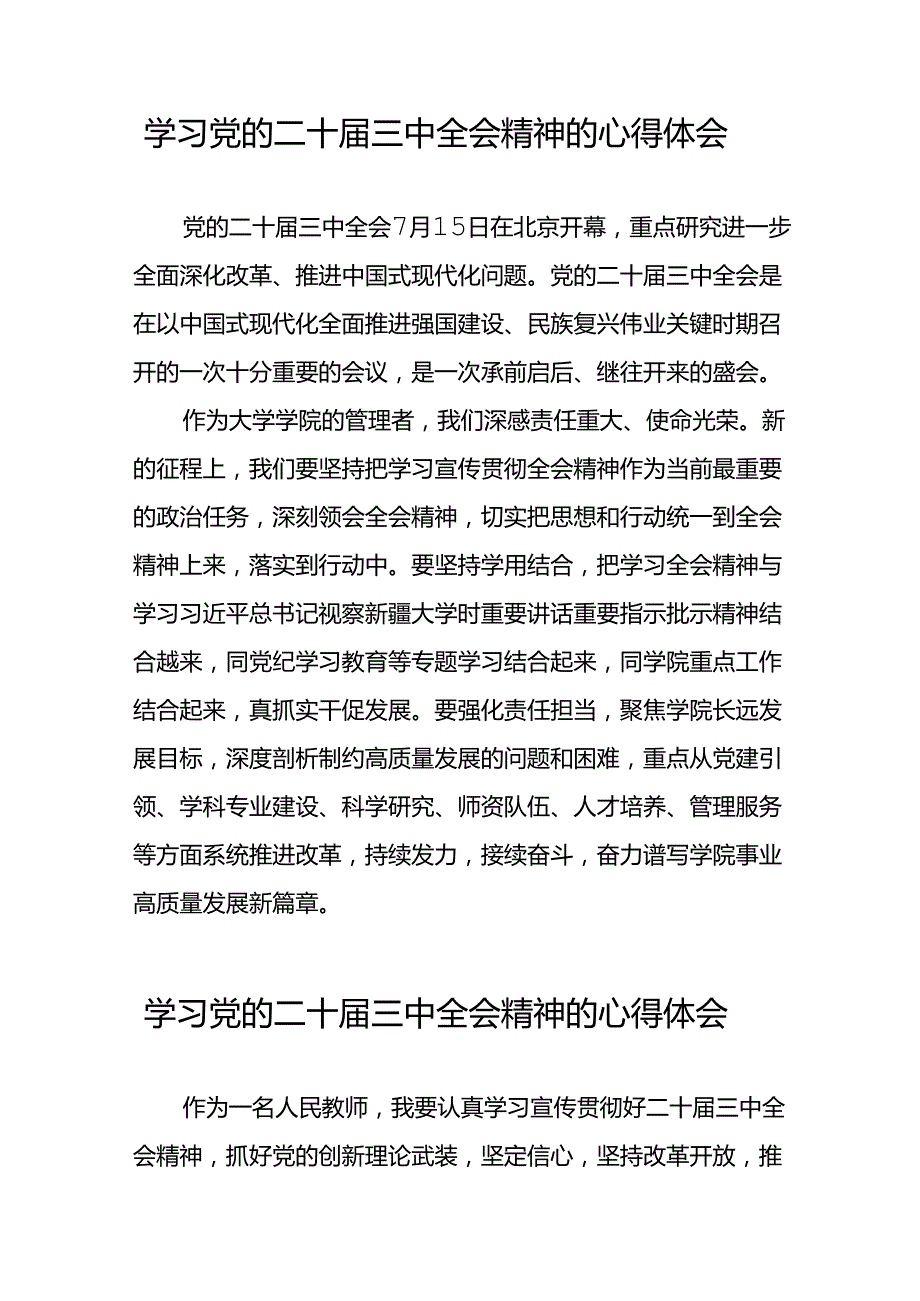 党员干部学习贯彻党的二十三中全会公报心得体会六十篇.docx_第3页