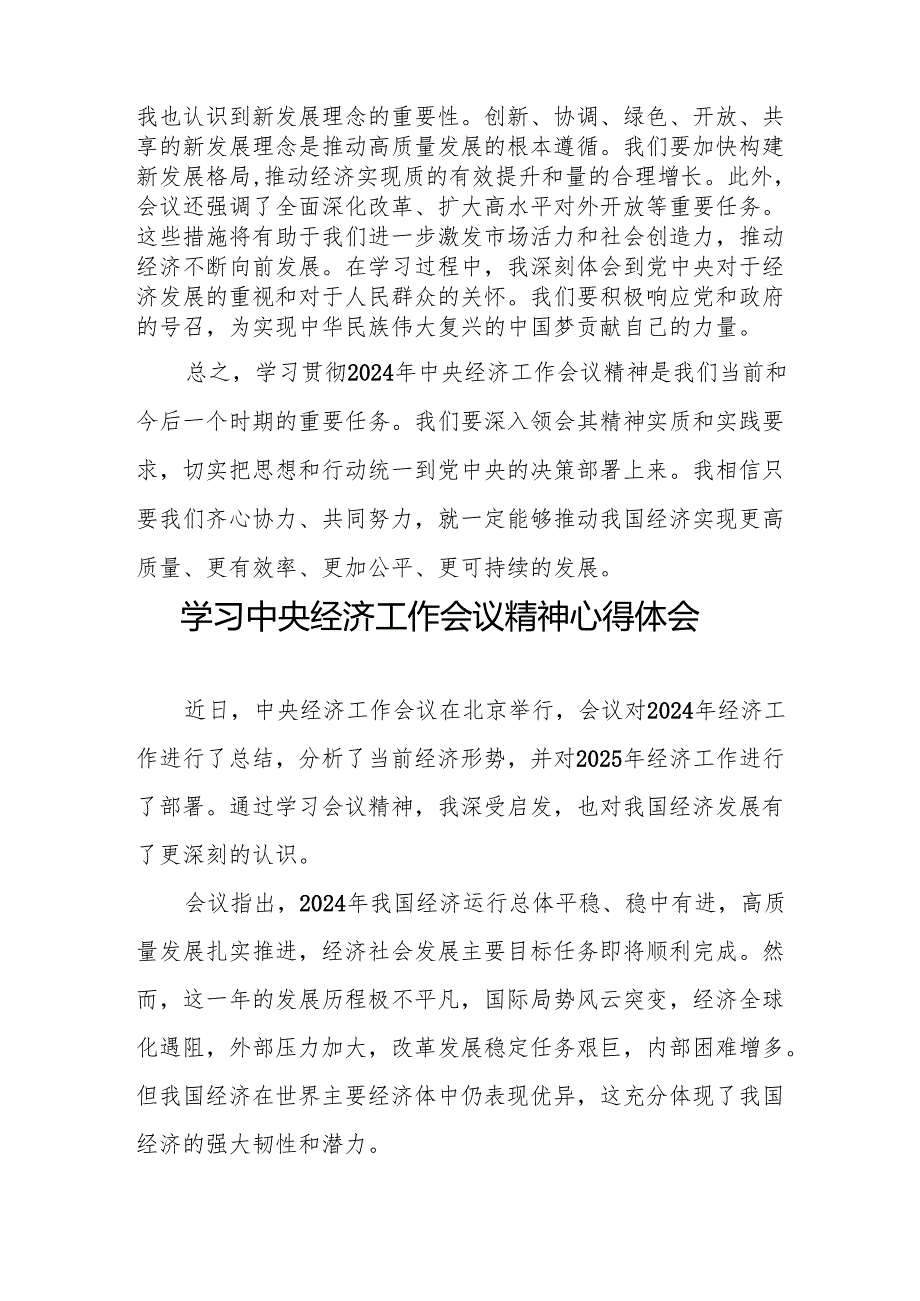 三篇最新版2024年中央经济工作会议精神学习心得体会.docx_第3页