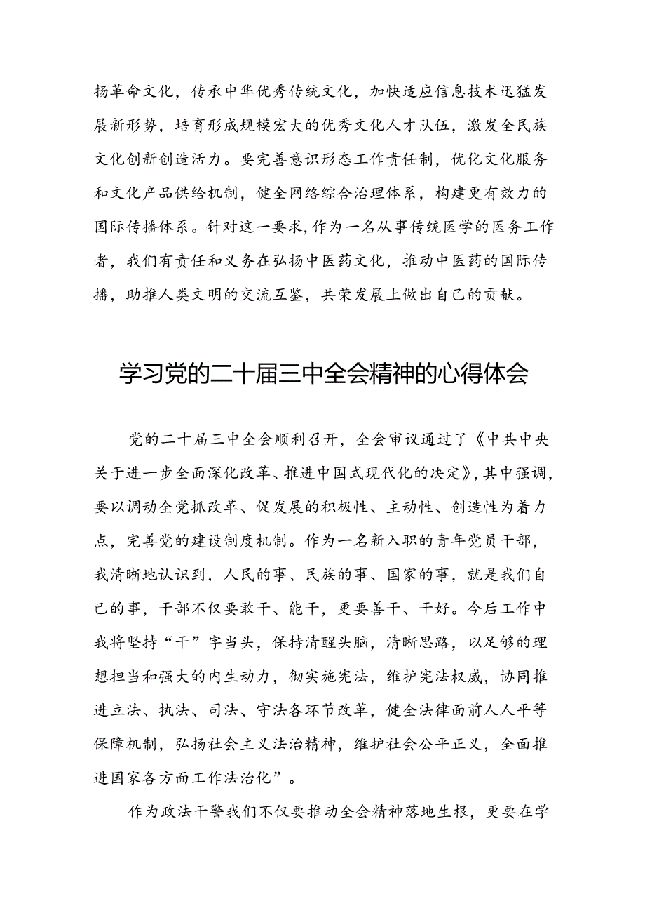 党的二十三中全会精神的学习感悟发言二十六篇.docx_第3页