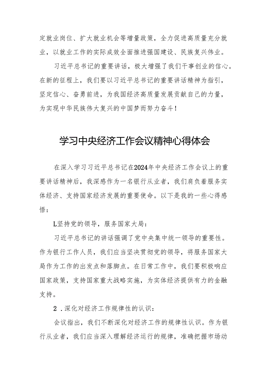2024年中央经济工作会议精神学习体会简短发言6篇.docx_第3页