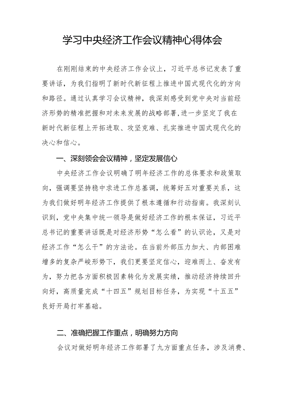 2024年中央经济工作会议精神学习心得体会6篇.docx_第3页