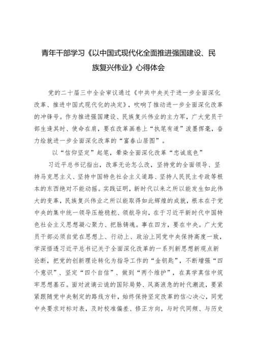 4篇 2025年学习遵循《以中国式现代化全面推进强国建设、民族复兴伟业》心得体会.docx