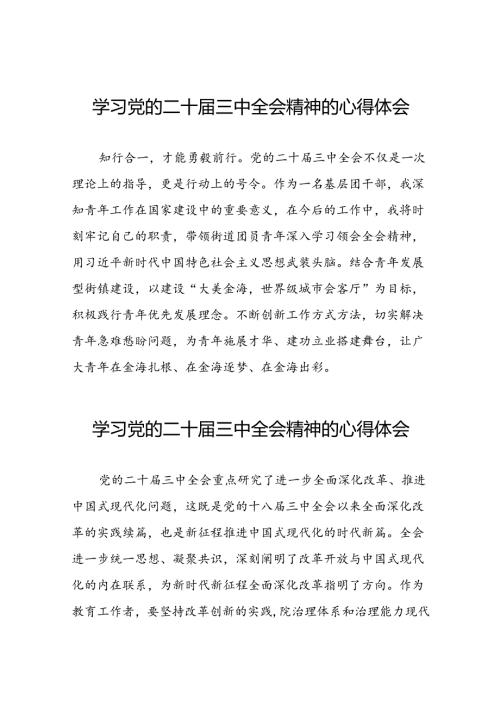 党的二十三中全会精神的学习感悟警合集二十六篇.docx