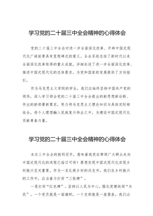 2024年学习贯彻二十三中全会心得体会精选范文36篇.docx