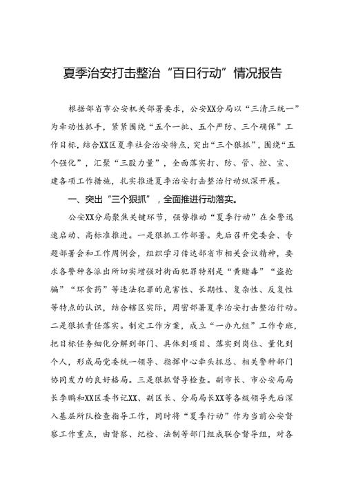 公安分局扎实推进2024年夏季行动纵深开展工作总结(13篇).docx