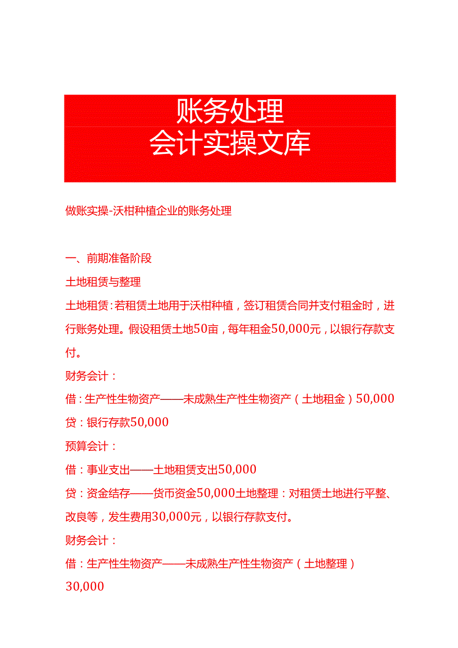 做账实操沃柑种植企业的账务处理.docx_第1页
