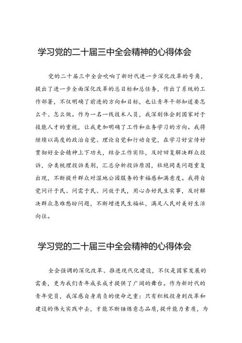 党员干部二十三中全会精神学习体会模板42篇.docx