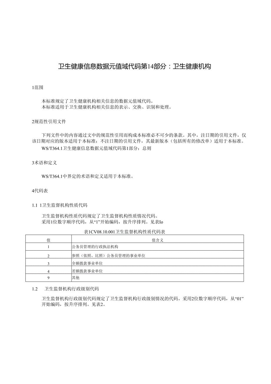 卫生健康信息数据元值域代码第14部分：卫生健康机构（代替WS 364.14—）.docx_第3页