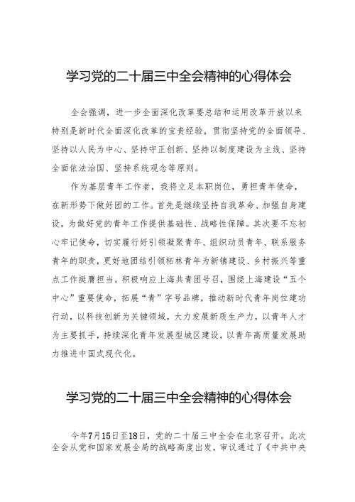 基层干部学习贯彻党的二十三中全会心得体会精选56篇.docx