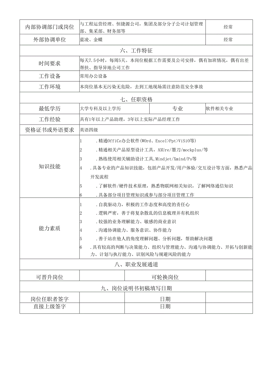 岗位说明书产品经理.docx_第2页