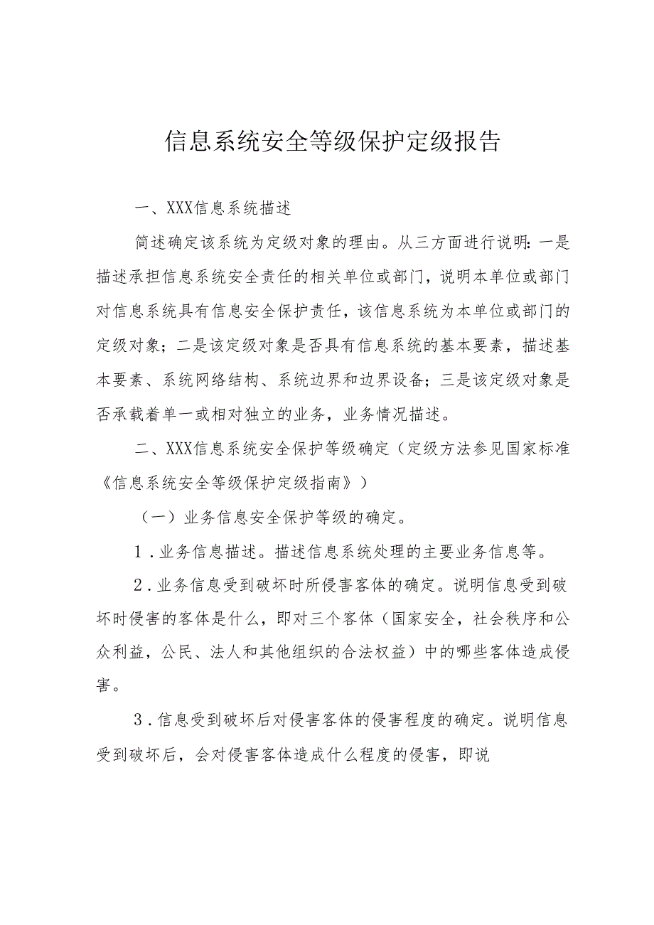 重要信息系统定级工作实施方案及说明中华人民共和国国家.docx_第1页