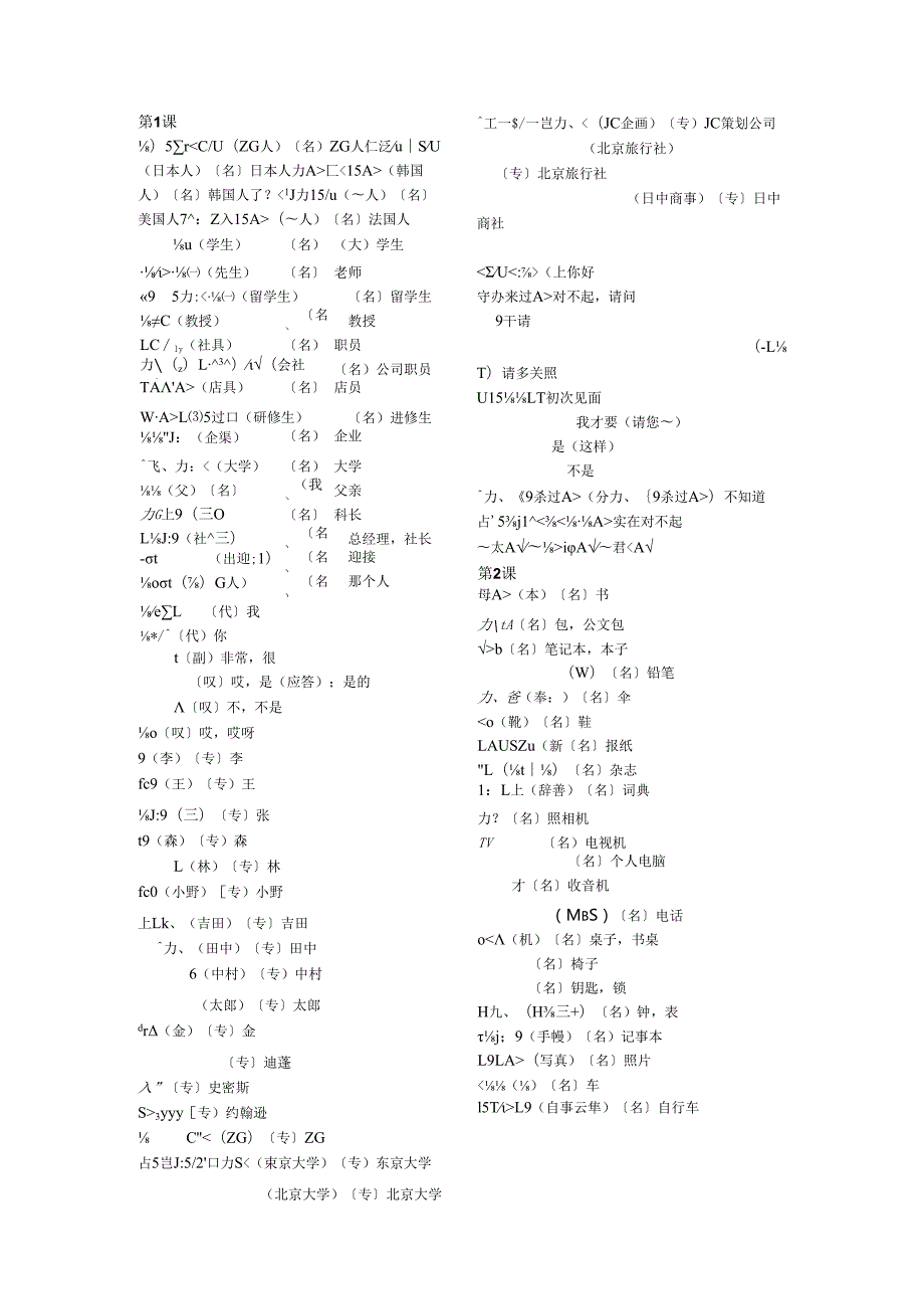 新版标准日本语初级单词.docx_第1页