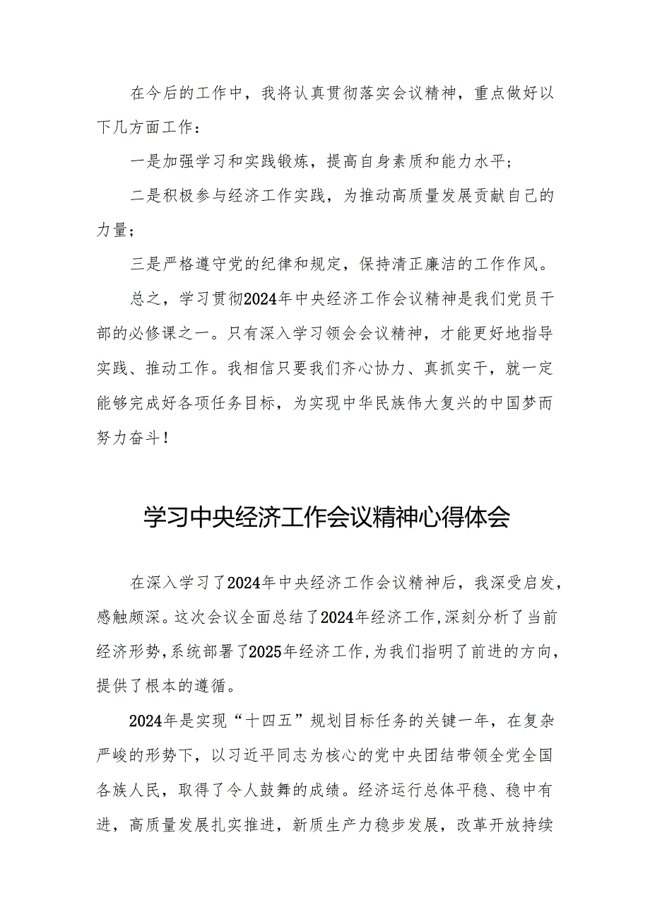 七篇学习2024年中央经济工作会议精神心得感悟发言材料.docx_第2页