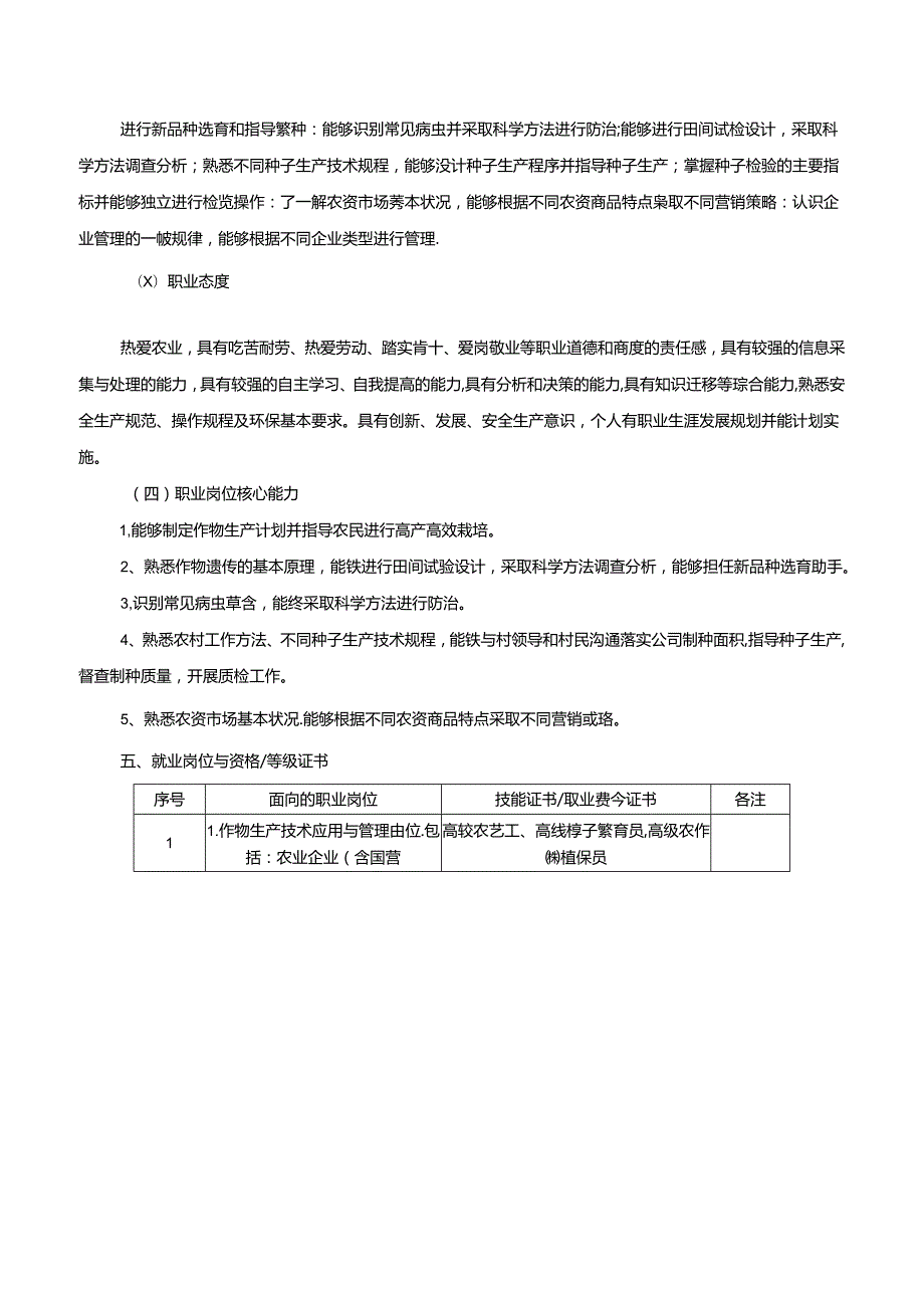 作物生产技术专业人才培养方案.docx_第2页