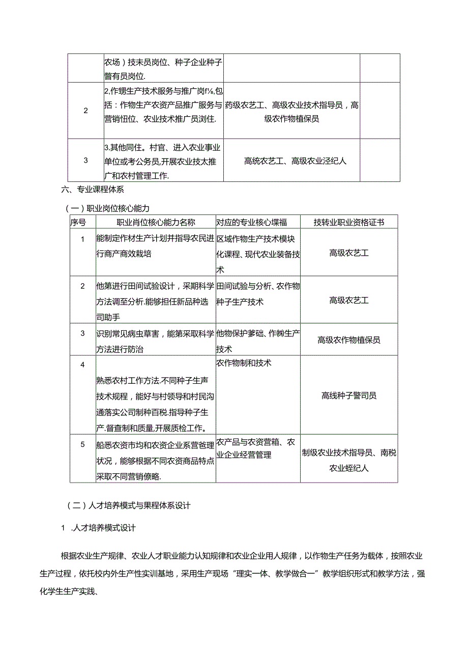 作物生产技术专业人才培养方案.docx_第3页