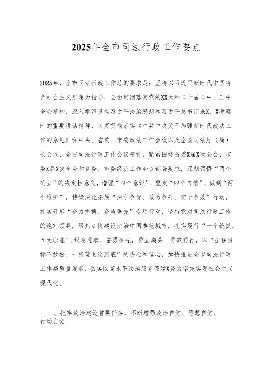 2025年全市司法行政工作要点.docx_第1页