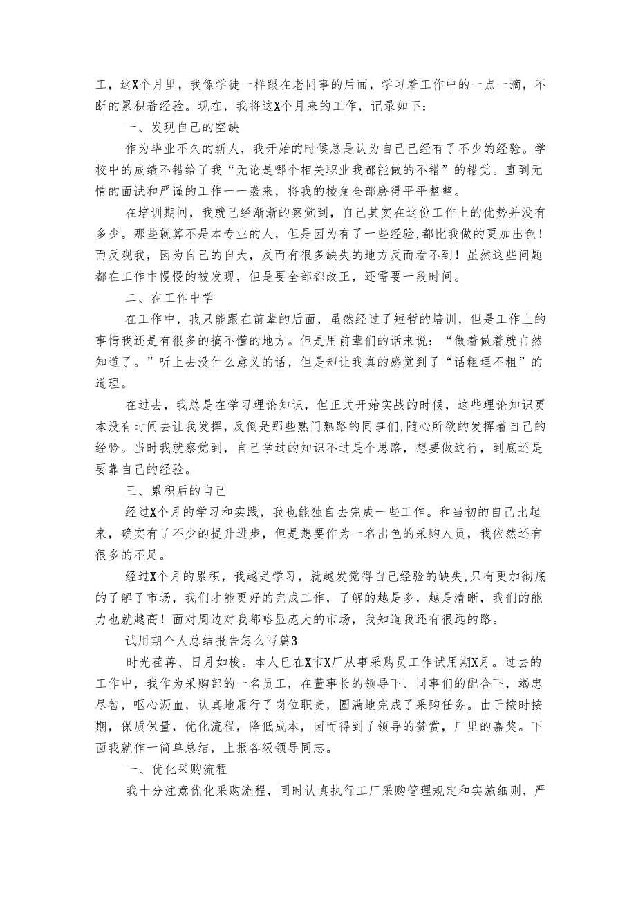 试用期个人总结报告怎么写（精选5篇）.docx_第2页